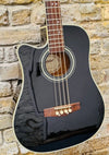 Ashton ACB100CEQLBK Acoustic Bass Left Handed Black Pre Owned