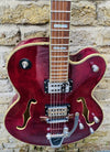 Peavey Rockingham Single Cut Hollowbody Wine Red 2005 Hard Case