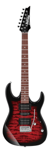 Ibanez GRX70QA-TRB Trans Red Burst Quilt Top