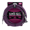 Ernie Ball 25ft Braided Instrument Cable Black/Purple