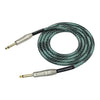 Kirlin High Quality Fabric Premium Wave Series Blue/Black Guitar Lead 10ft 3m Straight to Straight
