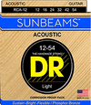DR Sunbeam Light Acoustic Guitar Strings 12-54