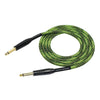 Kirlin High Quality Fabric Premium Wave Series Green/Black Guitar Lead 10ft 3m Straight to Straight