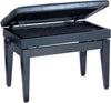 NJS076E Luxury Faux Leather Adjustable Piano Bench With Storage