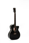 Sigma 000MC-1E-BK All Gloss Black Cutaway