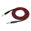 Kirlin High Quality Fabric Premium Wave Series Red/Black Guitar Lead 10ft 3m Straight to Straight